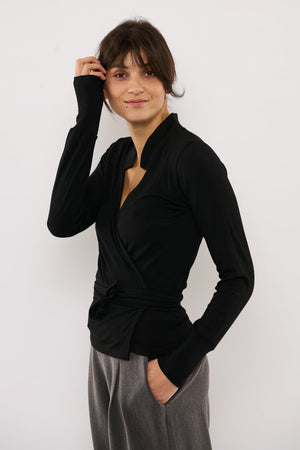 Tolsing Vera Slåom Bluse / Black Wool