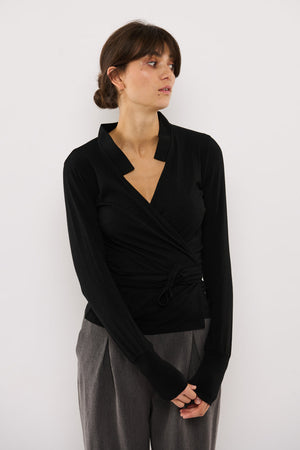 Tolsing Vera Slåom Bluse / Black Wool