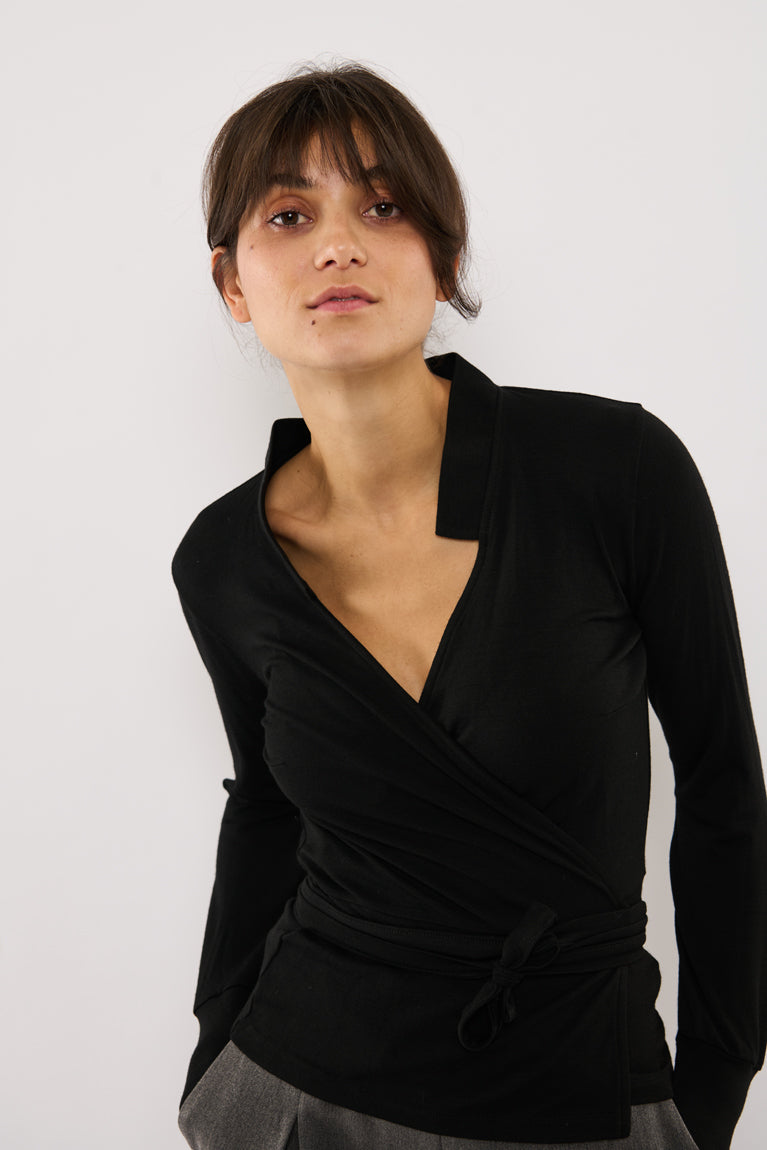 Tolsing Vera Slåom Bluse / Black Wool