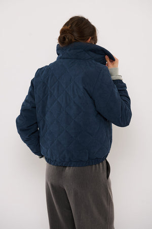 Tolsing Thilde Bomber Jacket / Dusty Navy velvet ( Water Resistant)