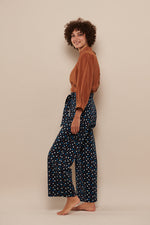 Tolsing Clara Bukser m. bælte / Navy Dots