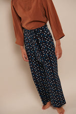 Tolsing Clara Bukser m. bælte / Navy Dots