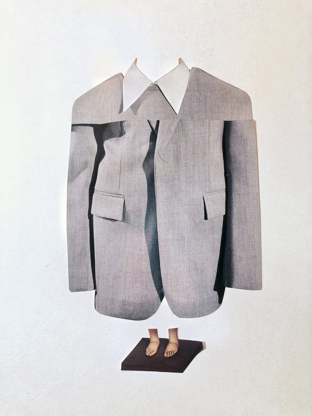 A suit and Children's feets